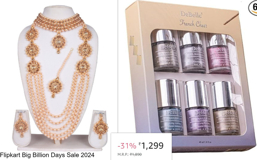 JaiShree Jewels Wood Gold-plated Gold Jewel Set (Pack of 1) - Image 2