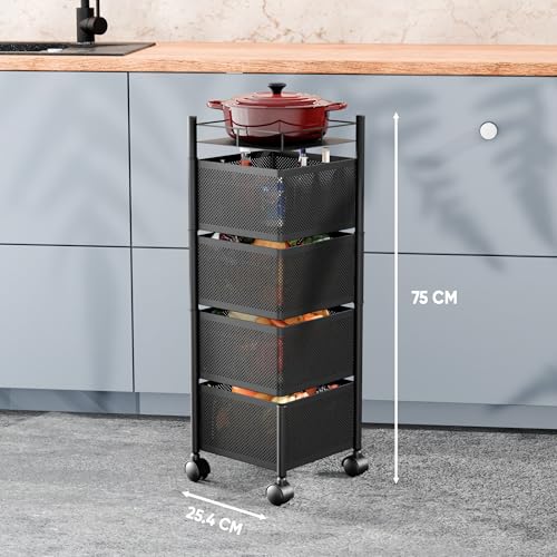 TEX-RO Kitchen Trolley with Wheels