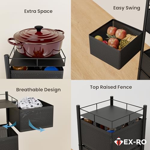 TEX-RO Kitchen Trolley with Wheels