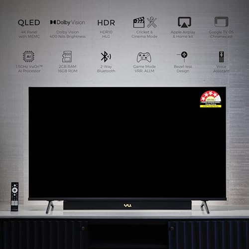 Vu 189cm (75 inches) Vibe Series 4K QLED Smart Google TV 75VIBE-DV - Image 3