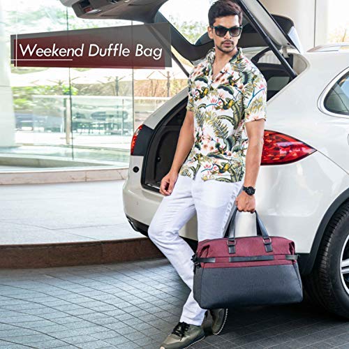 Nasher Miles Bern Grey-Maroon Duffle Bag 41 L - Image 3