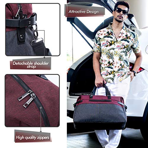 Nasher Miles Bern Grey-Maroon Duffle Bag 41 L - Image 5