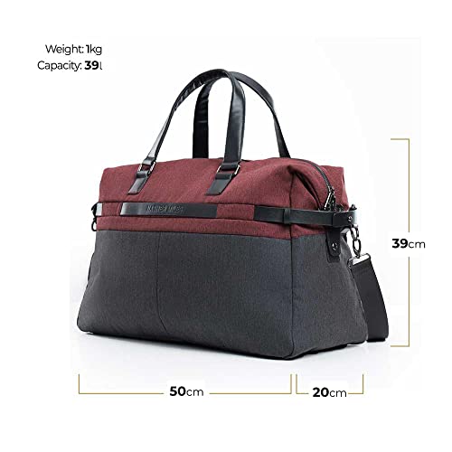 Nasher Miles Bern Grey-Maroon Duffle Bag 41 L - Image 7