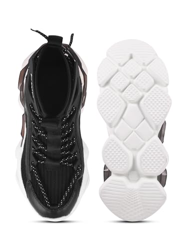 ABROS YAMA-O Chunky Sole High-Top Sneakers for Mens - Image 5