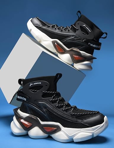 ABROS YAMA-O Chunky Sole High-Top Sneakers for Mens - Image 7