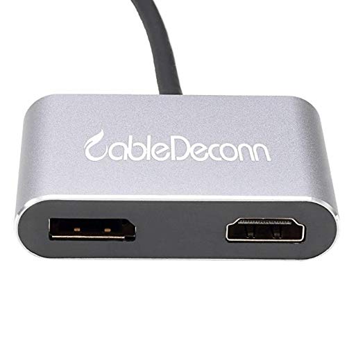 F0308 2 in 1 Type-C Male to 4K HDMI/DP Female USB-C Converter - Image 2