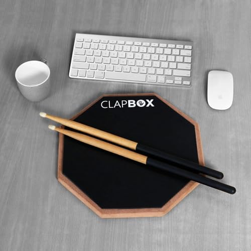 Clapbox Drum Practice Pad - 12 inches, Black (Practice pad only) - Image 6