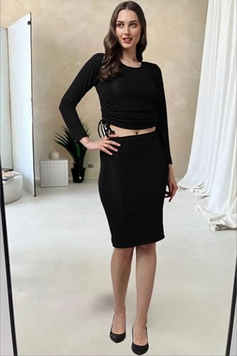 POPWINGS Casual Solid Skirt