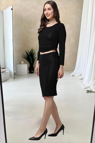 POPWINGS Casual Solid Skirt