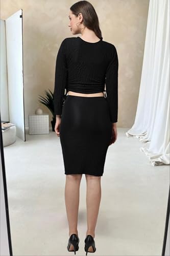 POPWINGS Casual Solid Skirt