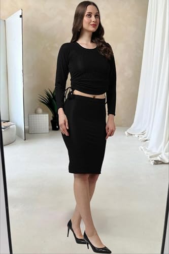 POPWINGS Casual Solid Skirt