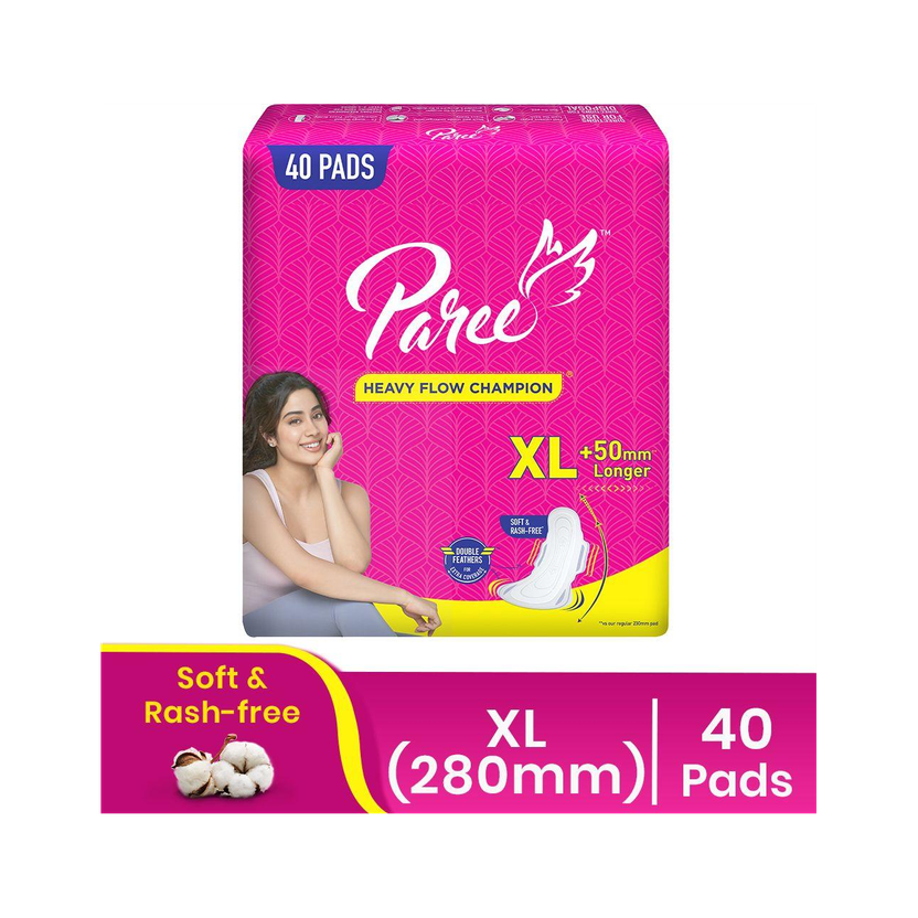 Paree Soft & Rash Free XL With 3 Seconds Absorption for Heavy Flo...more