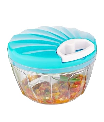Compact Manual Handy Chopper - 450 ml, Blue Color