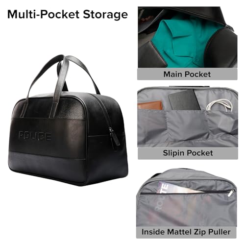 Police Black Soft Duffle Bag