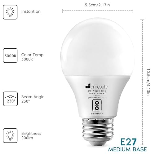 Homesake® Polycarbonate Base E27 9-Watt