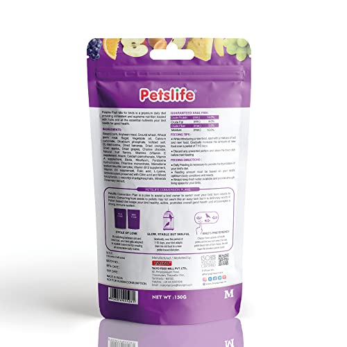 PETSLIFE Fruit Mix Medium Bird Food, 150gm - Image 2
