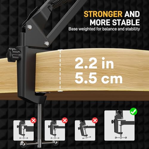 MAONO Boom Arm Microphone Stand: