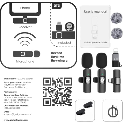 GADGETSWEAR Dual Wireless K9 Lavalier