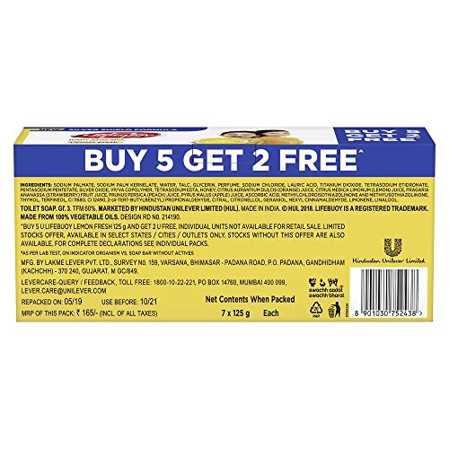 Lifebuoy Lemon Fresh Soap 125 g (Buy 5 Get 2 Free) - Image 3