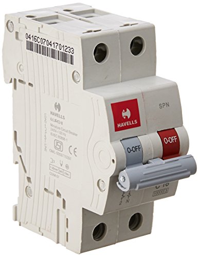 Havells DHMGCSNF016 PVC Plastic 16A MCB SPN C Curve (White)
