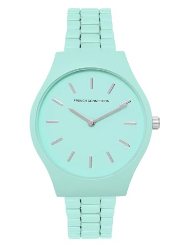 French Connection Zest Green Round Dial Womens Analogue Watch FCS05G
