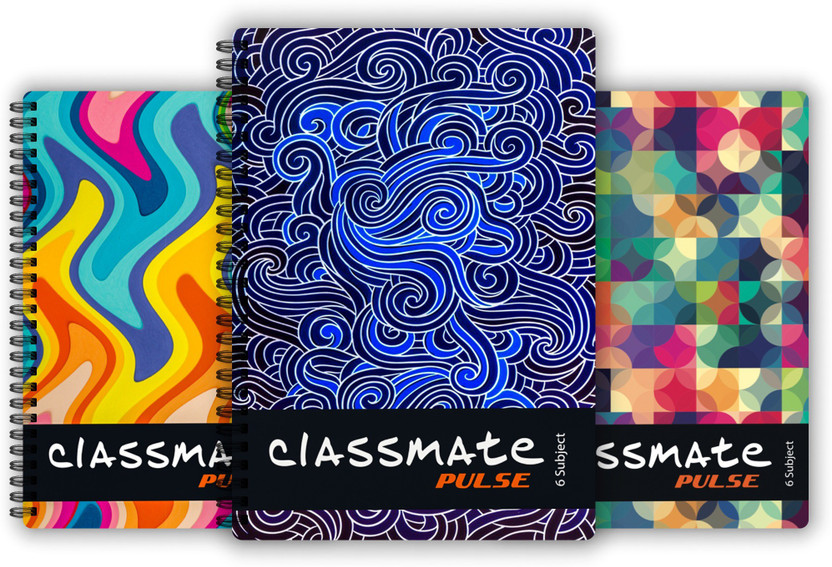 Classmate Pulse 6 Subject (240 X 180 mm) Spiral B5 Notebook Unrul...more