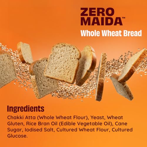 The Health Factory Zero Maida Bread - 100% Whole Wheat 250 gm - Image 4