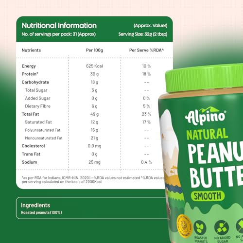 ALPINO Natural Peanut Butter Smooth