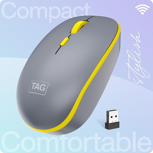 TAG WM500 Grey/Yellow Wireless Mouse