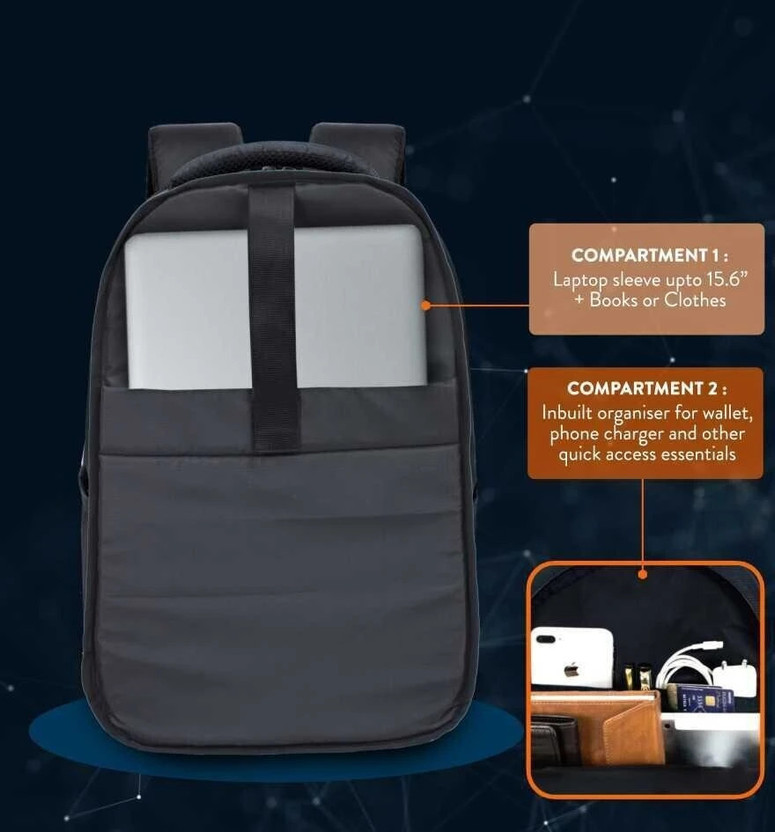 HP Medium 30 L Laptop Backpack Bag (Black) - Image 3