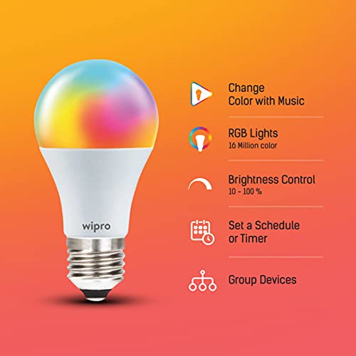 wipro 9-Watt E27 WiFi Smart