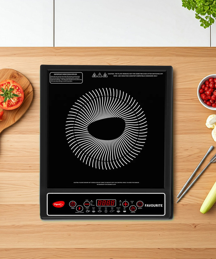 Pigeon 1800 W Induction Cooktop Push Button (Black, Favourite) - Image 4