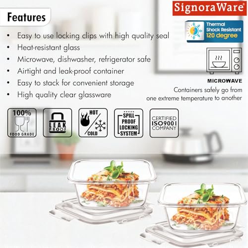 Signoraware Safe Store Glass Square