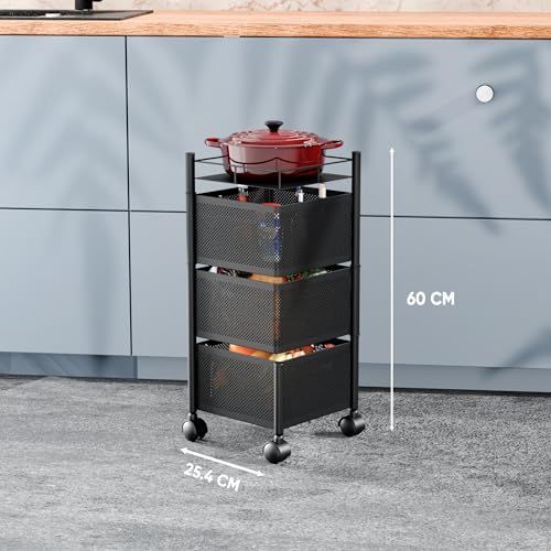 TEX-RO Kitchen Trolley with Wheels