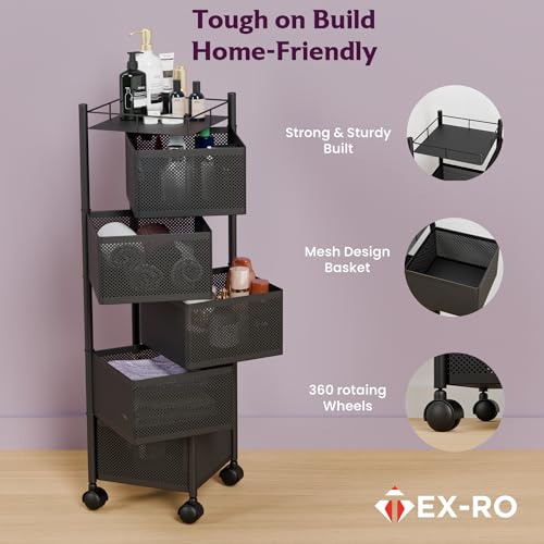 TEX-RO Kitchen Trolley with Wheels