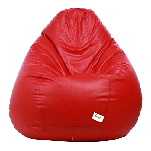 Sattva Classic Teardrop Shape Bean Bag Cover (Without Beans) XL Size - Red
