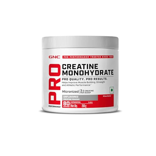GNC Creatine Monohydrate PRO Performance Powder | 3g, Micronized | 250g