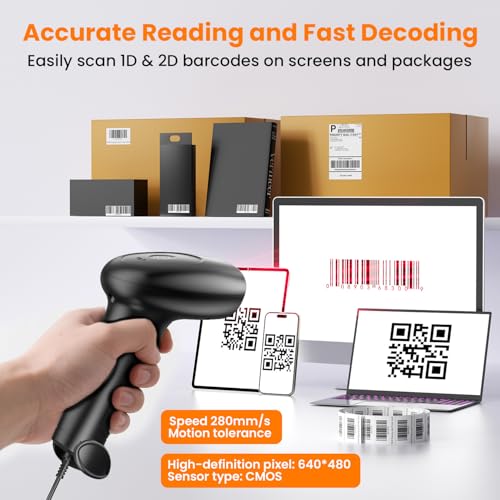 HIROBOT Wired 2D/1D Barcode Scanner