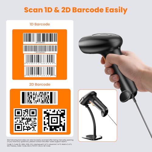 HIROBOT USB 2D/1D Barcode Scanner