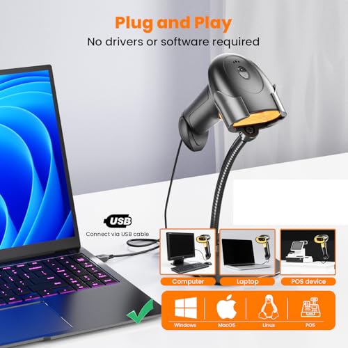 HIROBOT USB 2D/1D Barcode Scanner