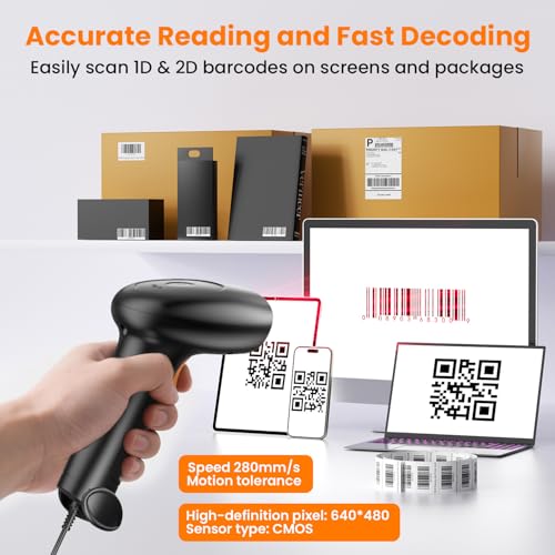 HIROBOT USB 2D/1D Barcode Scanner