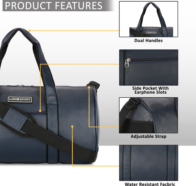 Lavie Sport 33 L Gym Duffel Bag - Olympic Gym Bag - Blue - Image 5