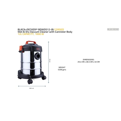 BLACK+DECKER BDWDS12-IN Corded WET &
