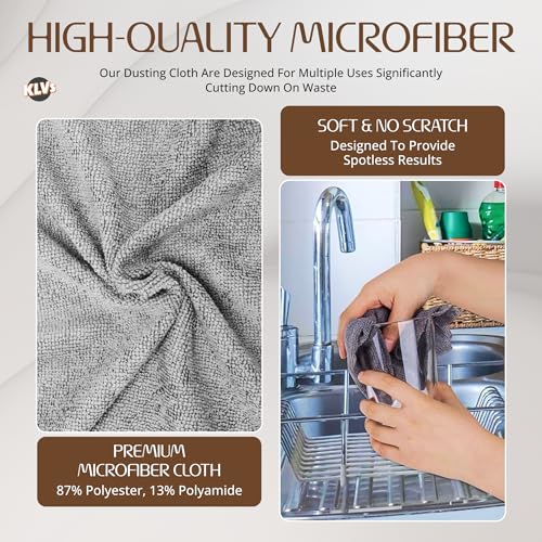 KLVS Reusable Microfiber Cleaning Cloth