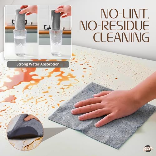 KLVS Reusable Microfiber Cleaning Cloth