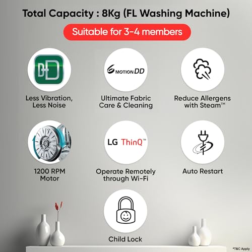 LG 8 Kg, 5 Star