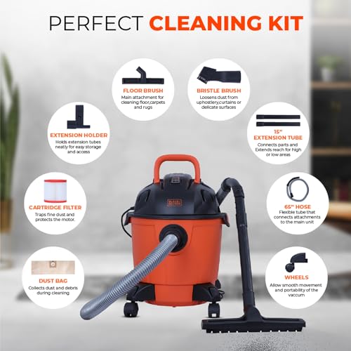 BLACK+DECKER BDWD18-IN Corded Wet &