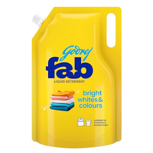 Godrej Fab Liquid Detergent Refill Pouch for Machine & Bucket Wash (800g)