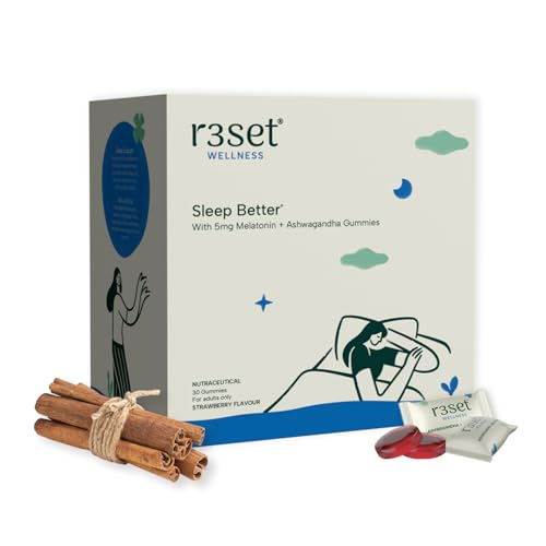 R3SET 5mg Melatonin for Cortisol, Deep Sleep & Stress Relief - 30 Gummies