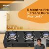 BAJAJ UCX 2B Glass Manual Gas Stove (2 Burners) - Image 2
